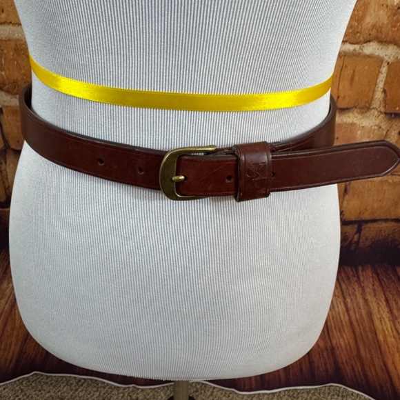 Calvin Klein Brown Leather Belt Size M - Picture 2 of 2